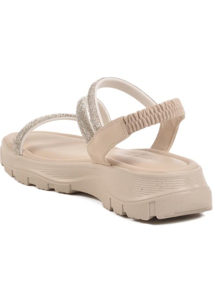 Krem Kadın Sandalet T-005 Z fırsatları