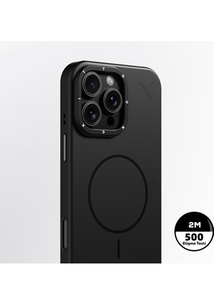iPhone 16 Pro Kılıf M-Safe Şarj Özellikli Youngkit Dynamag Serisi Kapak Siyah
