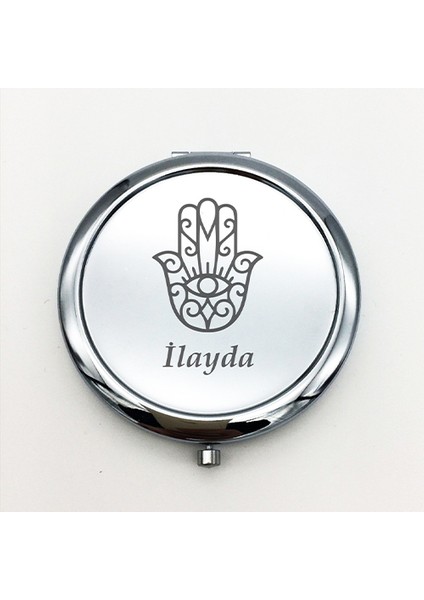 Kişiye Özel İsimli Fatma Ana Eli Baskılı Daire Metal Ayna Çanta, Cep ve Makyaj Aynası fırsatları