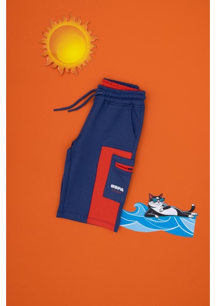 Erkek Çocuk Açık Lacivert Şort (Örme) 50300155-VR059