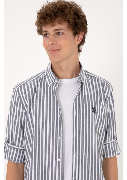 Erkek Lacivert Gömlek Desenli 50306327-VR033 fiyatları