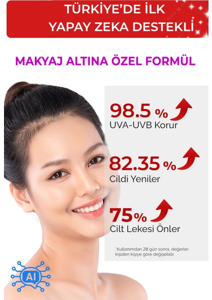 SPF 50 + Yüz Güneş Kremi Uva Uvb Koruyucu Nemlendirici Uvactive 400 + Krem