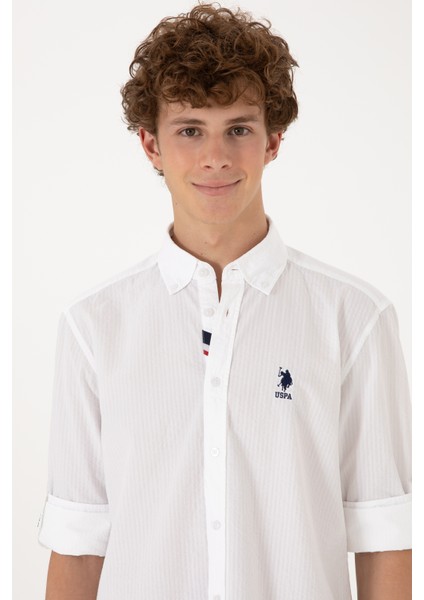 Erkek Beyaz Gömlek Desenli 50306321-VR013 fiyatları