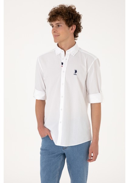 Erkek Beyaz Gömlek Desenli 50306321-VR013 modelleri