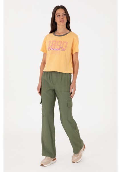 Kadın Koyu Haki Pantolon (Kanvas-Chino) 50309123-VR111