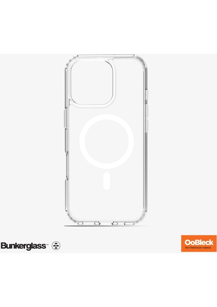 Bunkerglass 16 Magsafe Uyumlu Şeffaf Kılıf