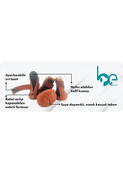 Lastikli Siyah Kırmızı Köpek Ayakkabısı No 1