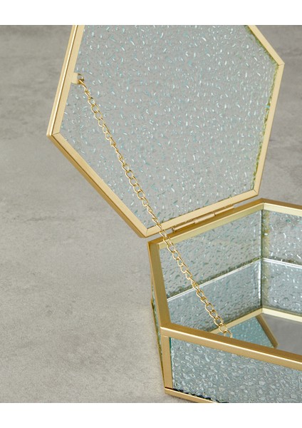 Glossy Cam Dekoratif Kutu Gold modelleri