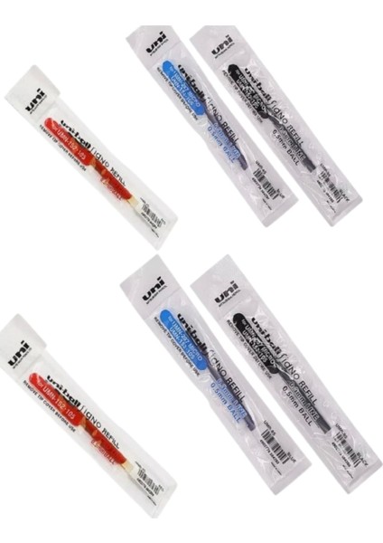 Uniball Signo 207 Micro 0.5 Jel Kalem Yedeği Mavi-Kırmızı-Siyah ( 2'şer Adet)