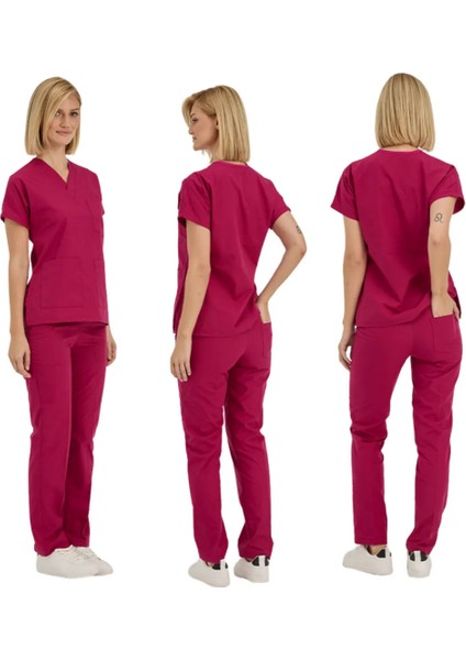 Vişne Dr Greys Scrubs (Terikoton/ince Kumaş) T100 fiyatları