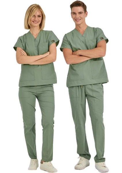 Küf Yeşili Dr Greys Scrubs (Terikoton/ince Kumaş) T100