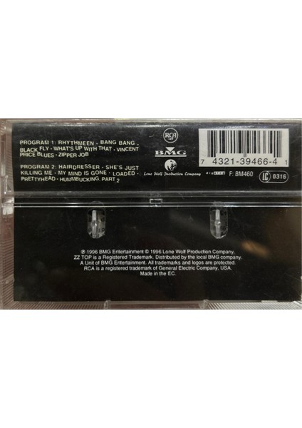 Kaset Zz Top Rhythmeen Kaset