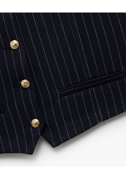 Yeni Sezon Slim Fit Kolsuz Düğmeli Bisiklet Yaka Yelek