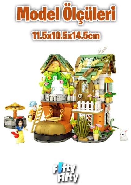 Loz Street Mini Serisi Masal Evi Modeli Prenses Figürü 709 Parça Oyuncak Yapım Seti FFLZ-1226