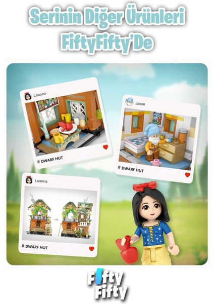 Loz Street Mini Serisi Masal Evi Modeli Prenses Figürü 709 Parça Oyuncak Yapım Seti FFLZ-1226