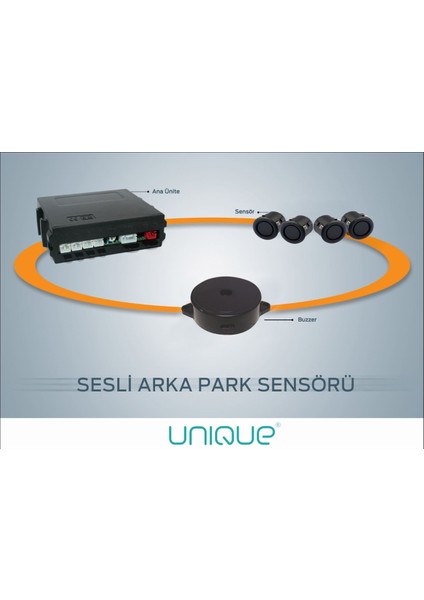® Park Sensörü Ses Ikazlı Tip 19 Mm Beyaz Sensör