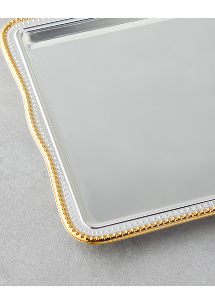 Reflection Metal Tepsi 32X17 cm Gold-Silver