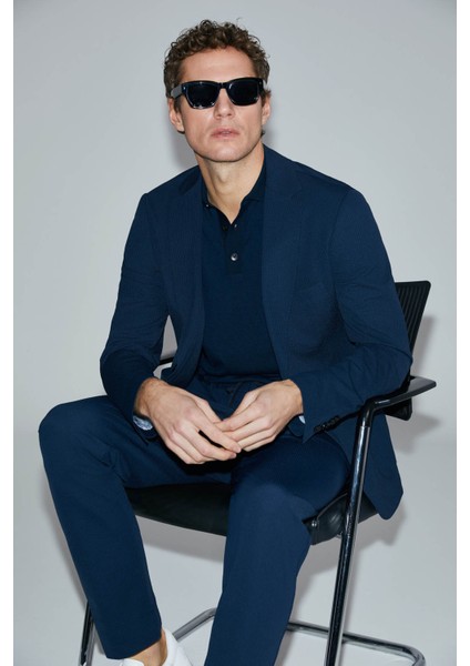 Asel Slim Fit Lacivert Erkek Blazer Ceket 111140170