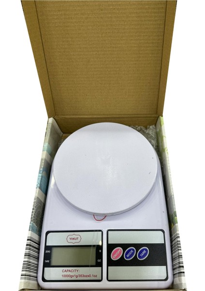 Hassas Dijital LCD Ekranlı Mutfak Terazisi Tartısı - 10 Kg. Kapasiteli - 1 Adet
