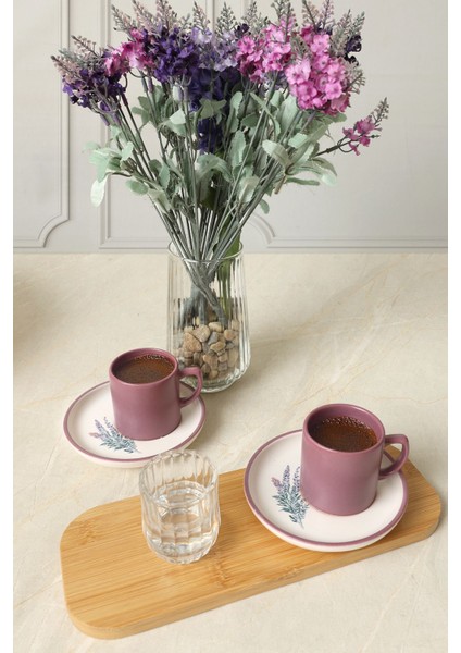 Elegant Blossoms Violet Kahve Takımı 4 Parça 2 Kişilik 21791 indirimleri