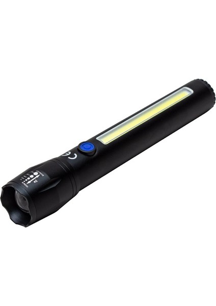 Şarj Edilebilir Zoomlu Cob LED El Feneri (5132)