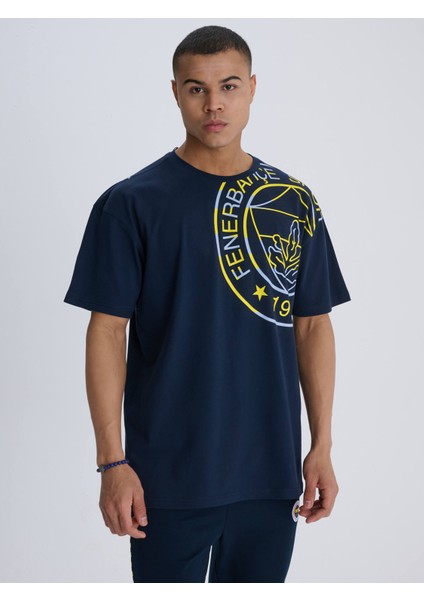 Erkek Trıbun Sarı Lacivert Logolu Tsh