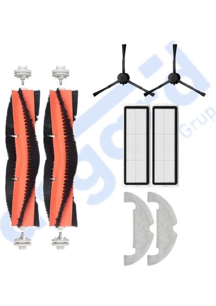 Dreame D10 Plus – D10S Plus – D10 Plus Gen 2 Uyumlu 2 Ana Fırça 2 Yan Fırça 2 Filtre 2 Mop