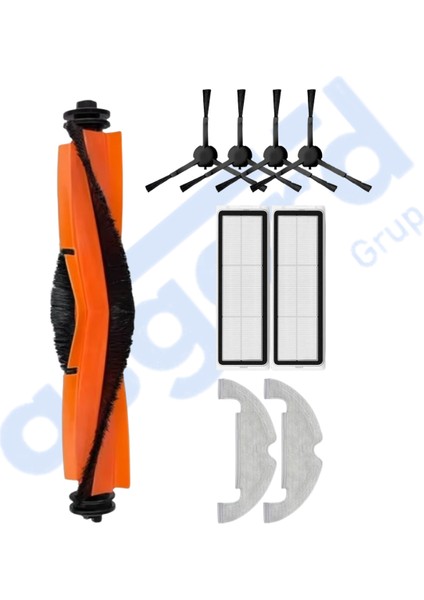 Xiaomi Mop 2 Ultra – X10 Uyumlu 1 Ana Fırça 4 Yan Fırça 2 Filtre 2 Mop