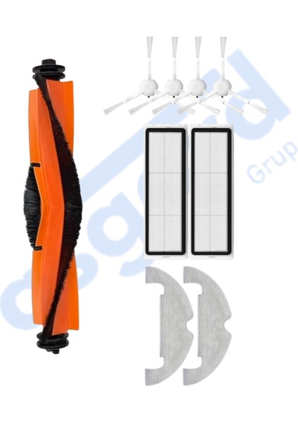 Dreame D10 Plus – D10S Plus – D10 Plus Gen 2 Uyumlu 1 Ana Fırça 4 Yan Fırça 2 Filtre 2 Mop