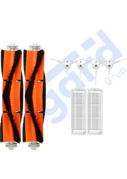 Xiaomi Mop 2 Pro (MJST1SHW) -Mop 2 Lite Uyumlu 2 Ana Fırça 4 Yan Fırça 2 Filtre