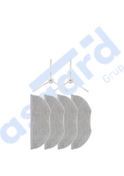 Xiaomi Essential –viomi V3 Max Uyumlu 2 Yan Fırça 4 Mop