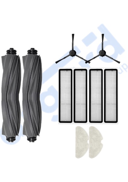 Dreame D10S, D10S Pro, D9 Max Gen 2 uyumlu 2 Ana Fırça 2 Yan Fırça 4 Filtre 2 Mop