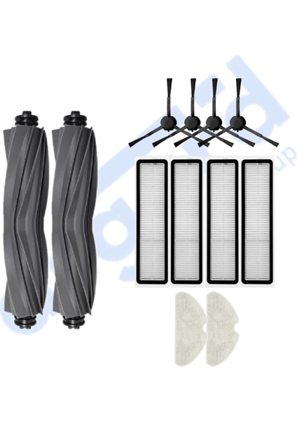 Dreame D10S, D10S Pro, D9 Max Gen 2 uyumlu 2 Ana Fırça 4 Yan Fırça 4 Filtre 2 Mop