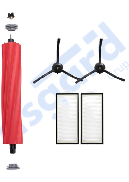 Roborock Q Revo Pro-S-Maxv Uyumlu 1 Ana Fırça 2 Yan Fırça 2 Filtre