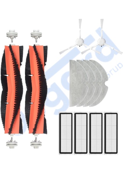 Xiaomi 1c,2c,mop 2 Uyumlu 2 Ana Fırça 2 Yan Fırça 4 Filtre 4 Mop