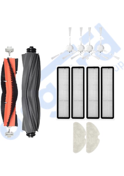 Dreame D10S, D10S Pro, D9 Max Gen 2 uyumlu 2 Ana Fırça 4 Yan Fırça 4 Filtre 2 Mop