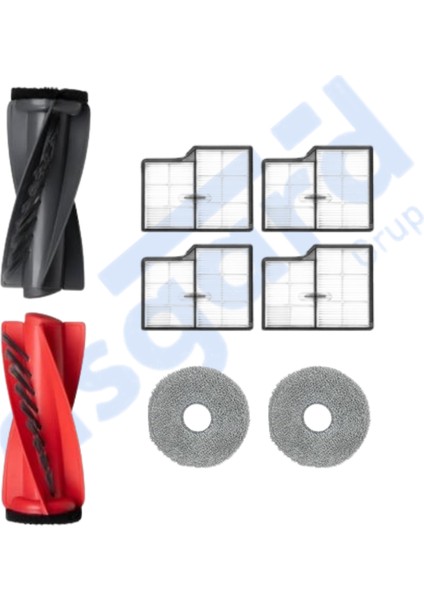 Roborock Saros 10- Saros 10r Uyumlu 1 Ana Fırça 4 Filtre 2 Mop