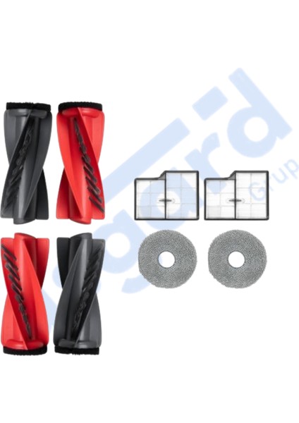 Roborock Saros 10- Saros 10r Uyumlu 2 Ana Fırça 2 Filtre 2 Mop