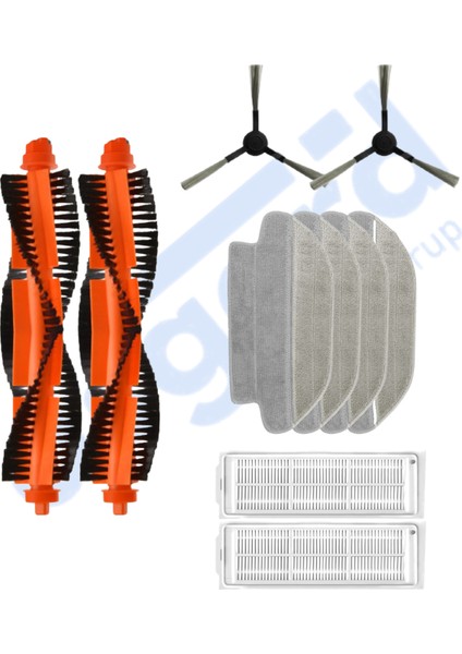 Viomi Se , V2 (Pro-Max) , V3,v3 Pro Uyumlu 2 Ana Fırça 2 Yan Fırça 2 Filtre 4 Mop