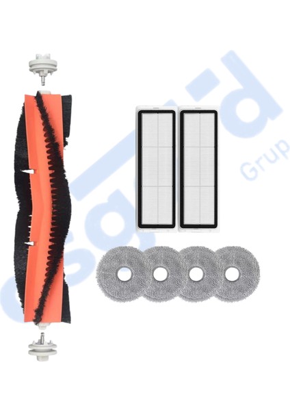 Xiaomi S10+ , S20+ , X10+ , X20+ Uyumlu 1 Ana Fırça 2 Filtre 4 Mop