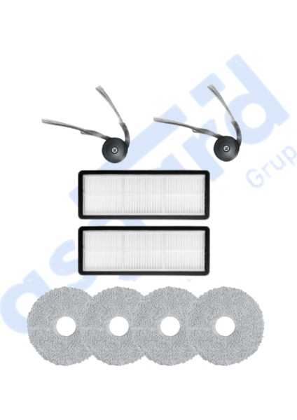 Roborock Qrevo Curv Uyumlu 2 Yan Fırça 2 Filtre 4 Mop