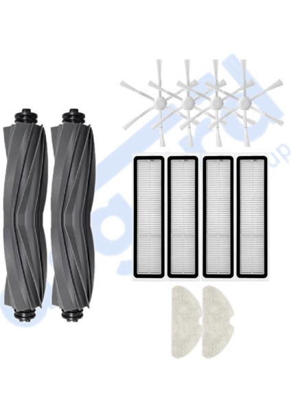 Dreame D10S, D10S Pro, D9 Max Gen 2 uyumlu 2 Ana Fırça 4 Yan Fırça 4 Filtre 2 Mop