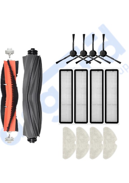 Dreame D10S, D10S Pro, D9 Max Gen 2 uyumlu 2 Ana Fırça 4 Yan Fırça 4 Filtre 4 Mop