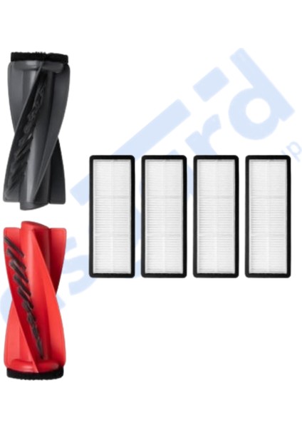 Roborock Qrevo Curv Uyumlu 1 Ana Fırça 4 Filtre