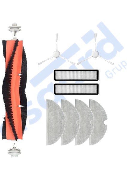 Dreame D9,d9 MAX,L10 Pro,d9 Pro Uyumlu 1 Ana Fırça 2 Yan Fırça 2 Filtre 4 Mop