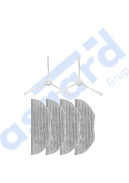 Xiaomi S10T Uyumlu 2 Yan Fırça 4 Mop