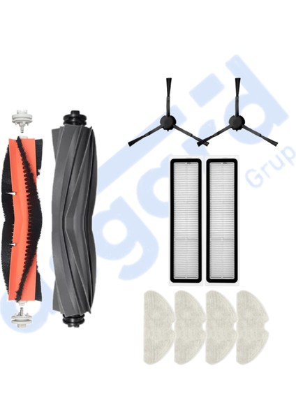 Dreame D10S, D10S Pro, D9 Max Gen 2 uyumlu 2 Ana Fırça 2 Yan Fırça 2 Filtre 4 Mop