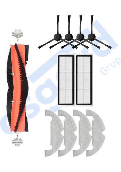 Xiaomi Mop 2 Ultra – X10 Uyumlu 1 Ana Fırça 4 Yan Fırça 2 Filtre 4 Mop