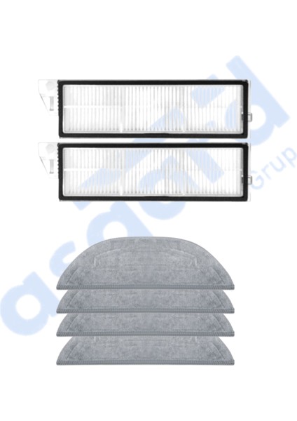 Roborock S8 Maxv Ultra Uyumlu 2 Filtre 4 Mop