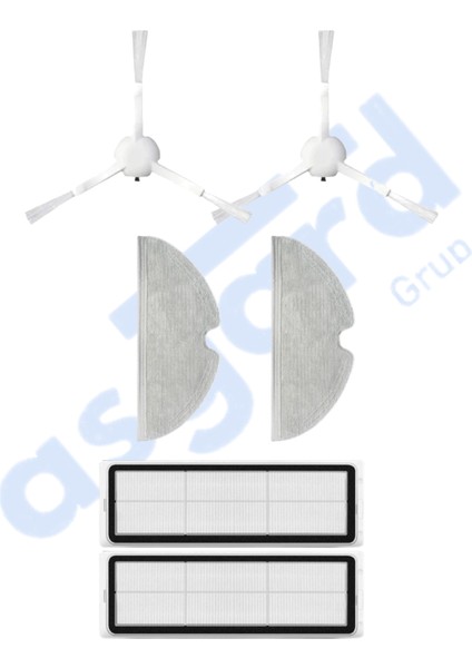 Dreame F9 - Z10 Pro Uyumlu 2 Yan Fırça 2 Filtre 2 Mop